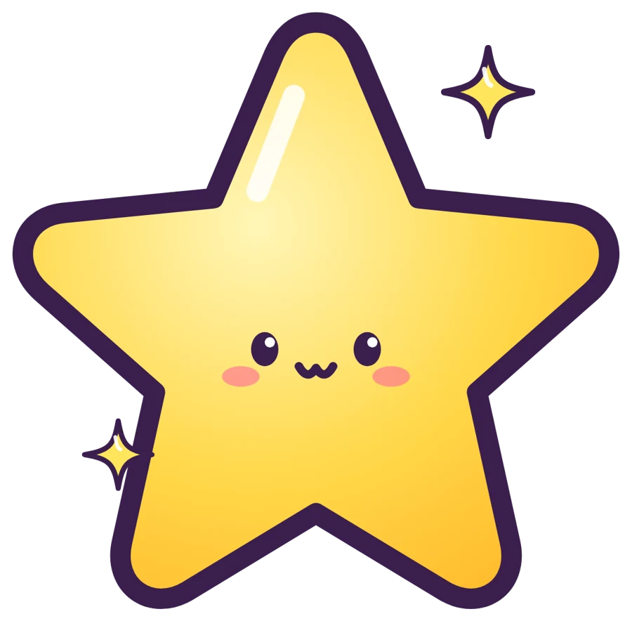 A smiling yellow star